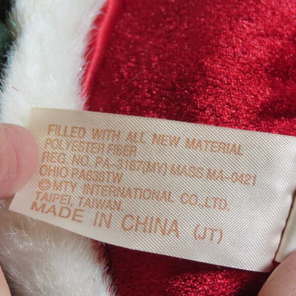 Dan Dee 2004 Christmas Teddy Bear Plush 10" Collector's Choice Red Green Dress - Picture 10 of 14